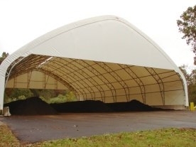 large, heavy duty tent covering compost