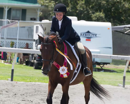 Jane Griffin (Animal Science undergraduate) and UC Nightstar at New England Morgan (2014)